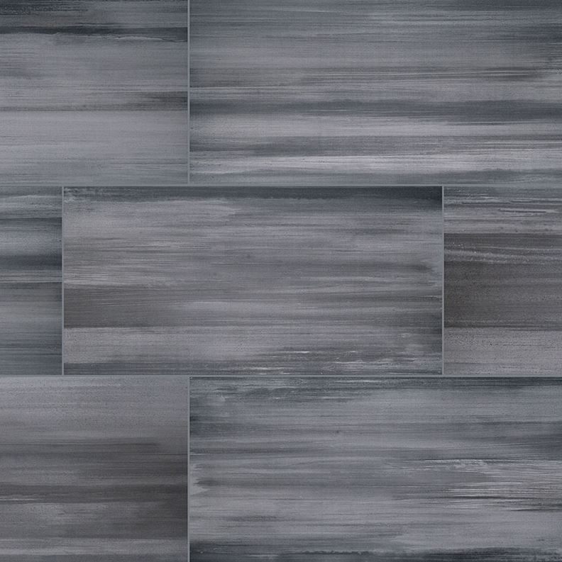 12x24" or 6x36" Anthracite-Water-Graphite porcelain tile