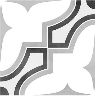 6x6" Porcelain Deco Tile - Tie