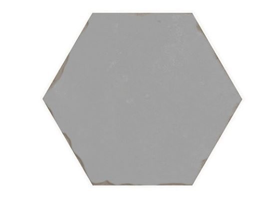 5" Hexagon Porcelain Tile - Grey