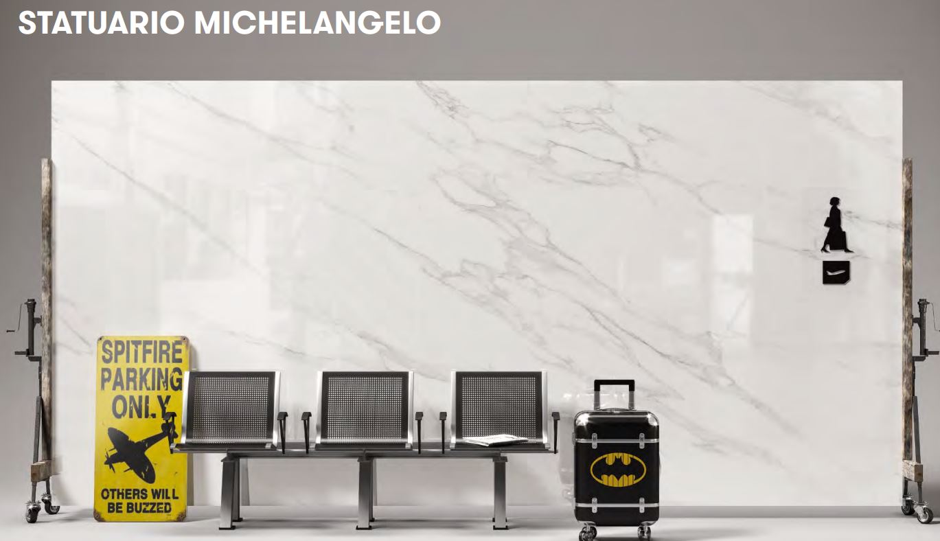 Statuario Michelangelo  64" x 128" (12 MM) Book Matched