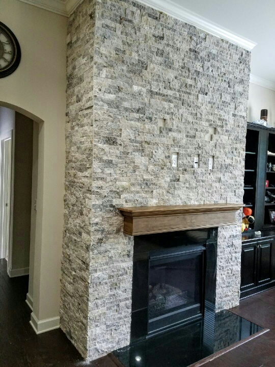 Stone Tile Backsplash For Fireplace, Stone Tile Backsplash For Fireplace