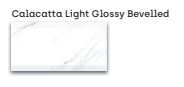 4x8" Calacatta Light Glossy Beveled Subway Tile $3 PSF