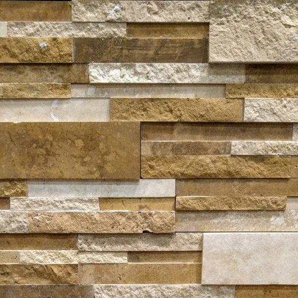 Mixed-Travertine-Stacked-Stone-Splitface-and-Honed-Finish