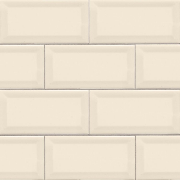 3x6 Off White Beveled Subway Tile