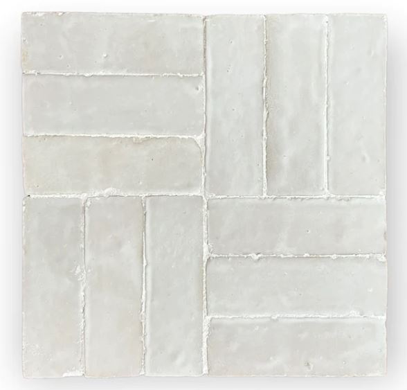 2x6-Casablanca-White Zellige Hand Made Tile