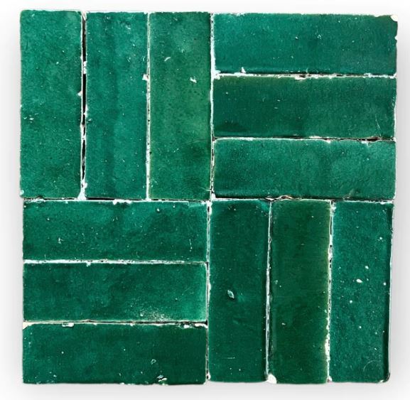 2x6-Jade-Green Zellige Hand Made Tile