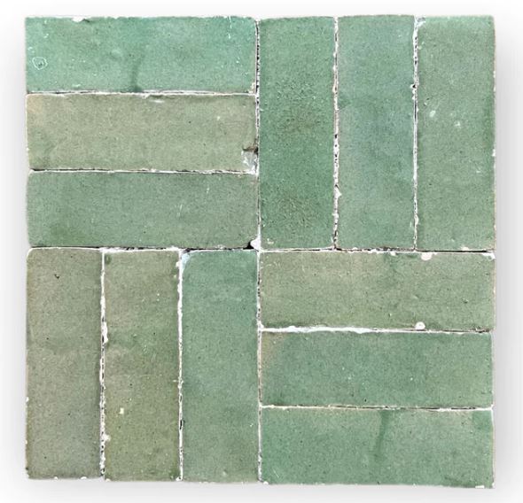 2x6-Smoke-Green Zellige Hand Made Tile