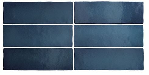 2.5x8" Pompeii Sea Blue Ceramic Tile